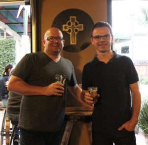 Port Brewing/The Lost Abbey/The Hop Concept director of brewery operations Tomme Arthur (left) and Brasserie Dupont